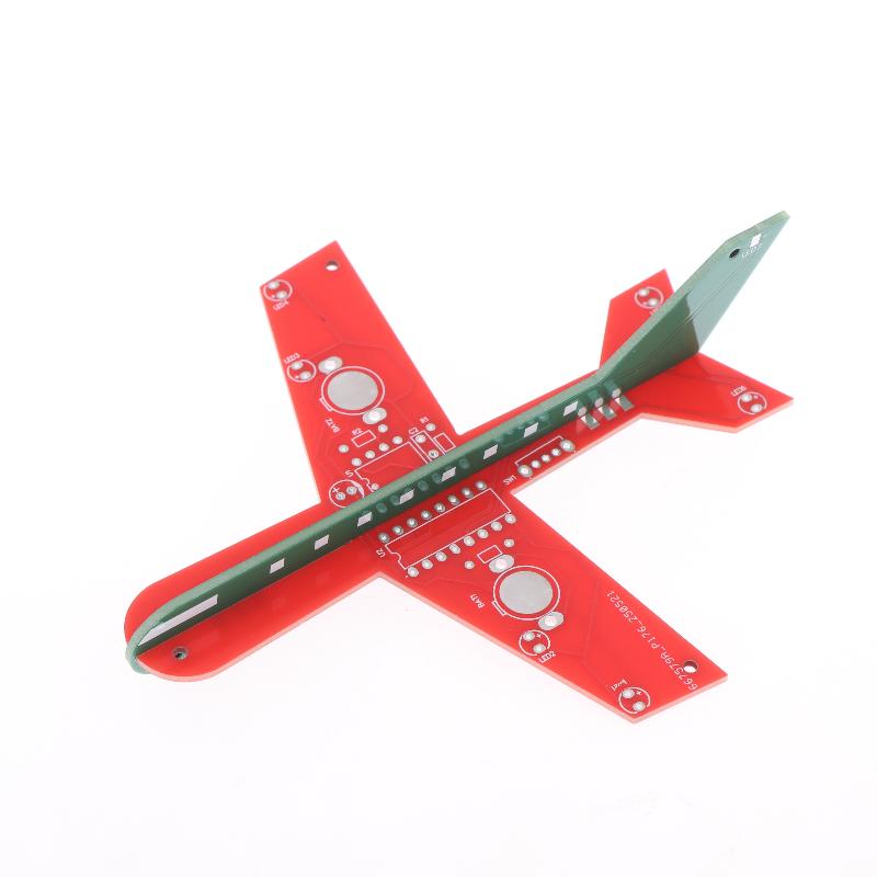 1 Set Flashing Led Pcb Diy Electronic Kit Small Airplane Cd4017 Flow Lamp Welding Practice Electronic Science Assembly Kit