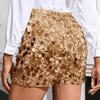 Шорты с пайетками Yousheng для женщин, эластичная талии, прямые штанины, блестящие мини-шорты для вечеринок, высокая талия, блестящие наряды для ночного клуба