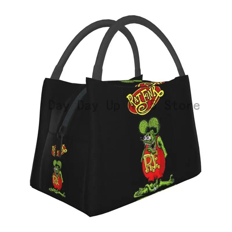 Ratfink Ride изолированные сумки для обеда для школы и офиса Rat Fink водонепроницаемый термохолодильник Bento Box женский ланч-бокс
