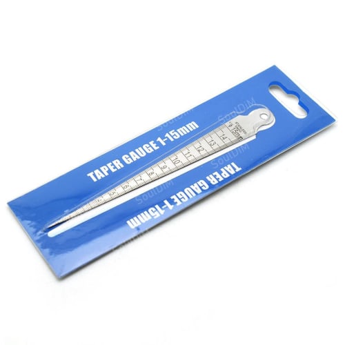 Wolfride Taper Gauge, 2-Type Unit Hole Diameter Measurement, Metric and Inch Dimensions, Gap Gauge, Hole Diameter Measurement, Length Measurement, Sta