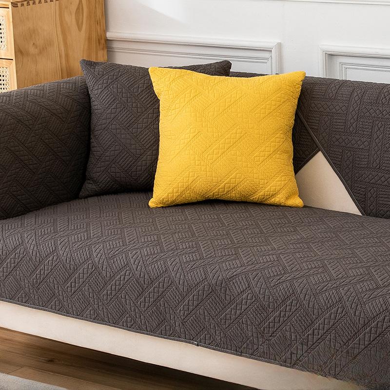 Скандинавский современный минималистичный четырехсезонный универсальный нескользящий дышащий чехол для дивана из чистого хлопка, чехол для дивана, ткань