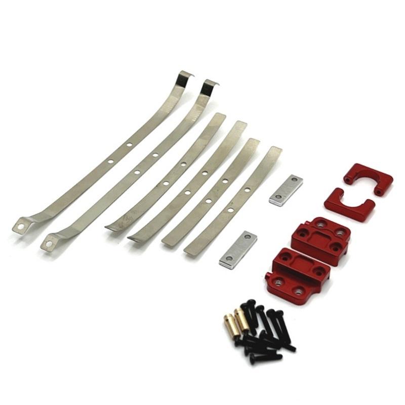 MN82 LC79 Metal Rear Axle Shock Absorber Leaf Springs and Fixed Seat Mount Bracket Set 1/12 RC Car Upgrade Parts Accessories