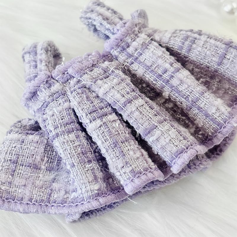 [Одежда для плюшевых игрушек] Твидовое платье для плюшевых игрушек [Для кукол 10-15 см] Лавандовый g.triger Oshi-Nui (Плюшевый) [Продукт]