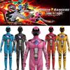 Kids Mighty Morphin Power Rangers Costume Jumpsuit For Halloween Or Cosplay Parties
