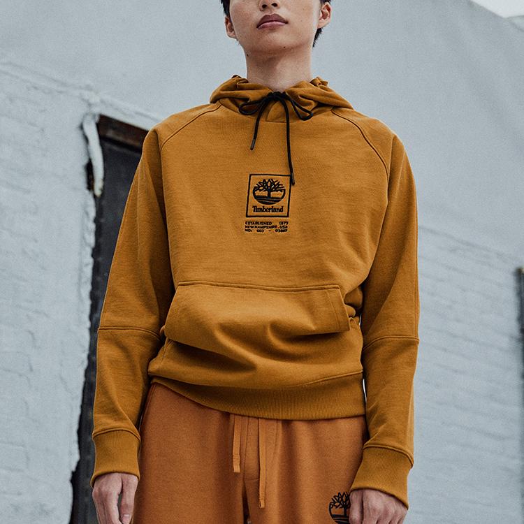 Timberland Спортивная толстовка с капюшоном с вышитым деревом, мужские толстовки, пшеница A2D3U-P47