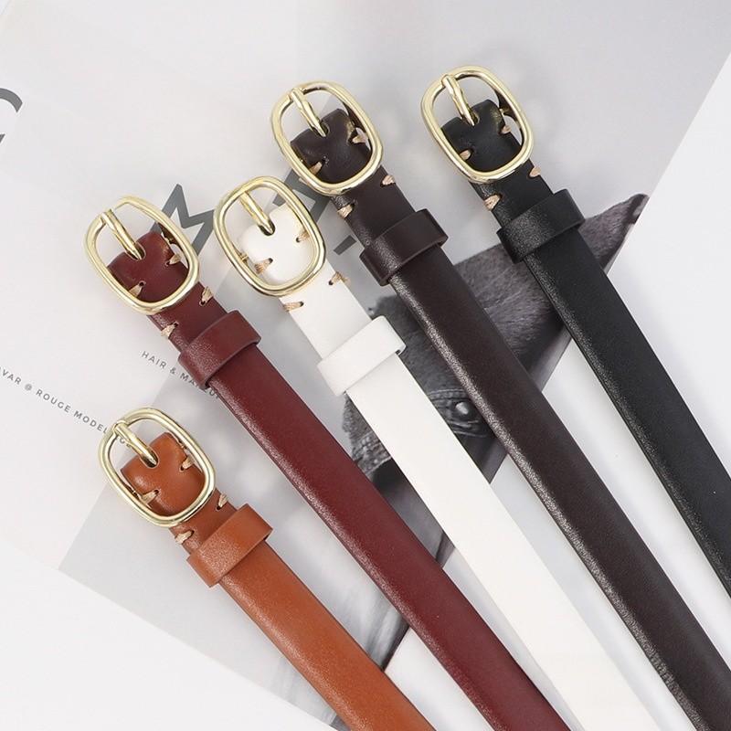 Ladies Style Vintage Jeans Belt Pu Material With Metal Pin Buckle For Use Daily