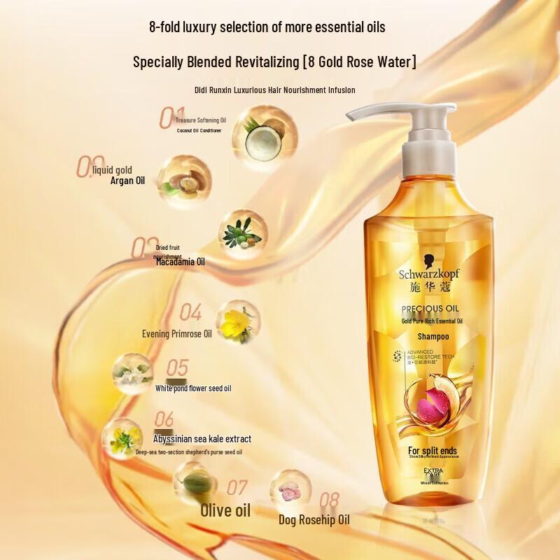Schwarzkopf Gold Pure Oil Shampoo & Whisper Pads Bundle
