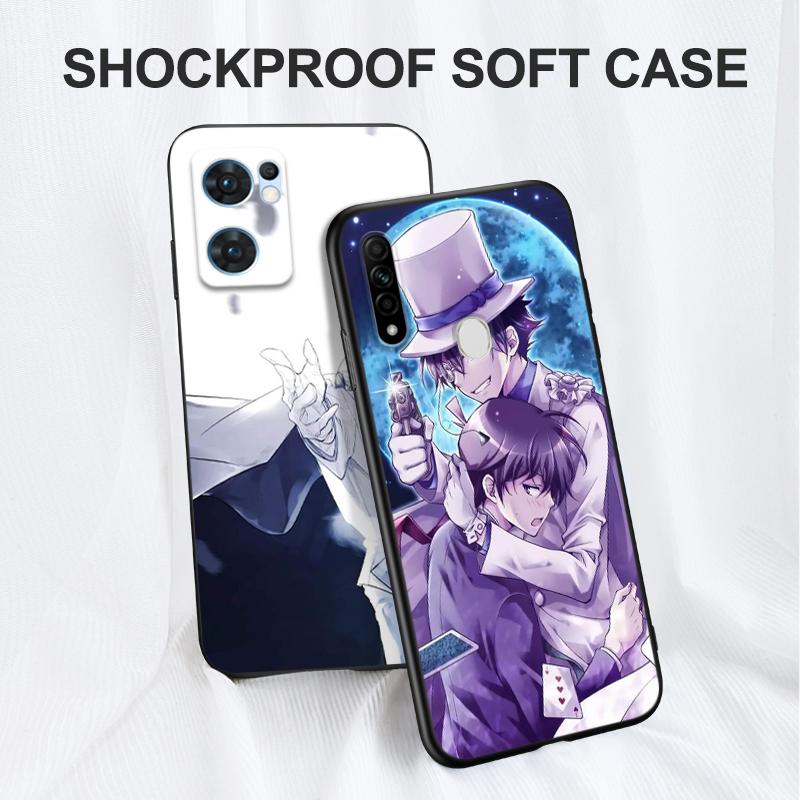 Черный чехол из ТПУ для OPPO A16 A16S A55 A94 F17 F19 Pro Reno 4 5 Lite 6 4G 5G Kaito Kid