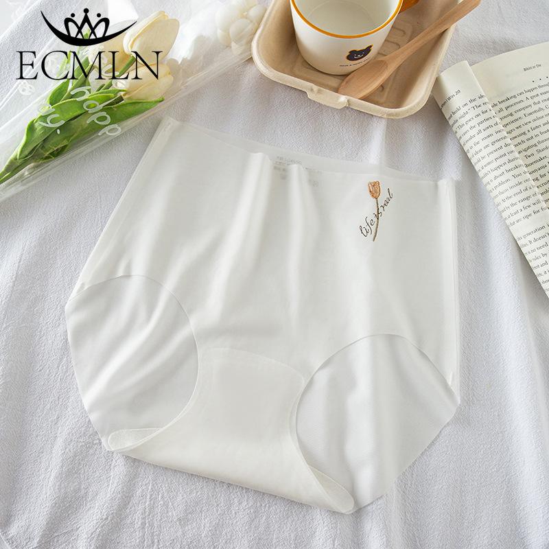 Женское ультратонкое бесшовное нижнее белье из ледяного шелка, дышащие, со средней посадкой, классные трусы для женщин, женские трусы-панталоны