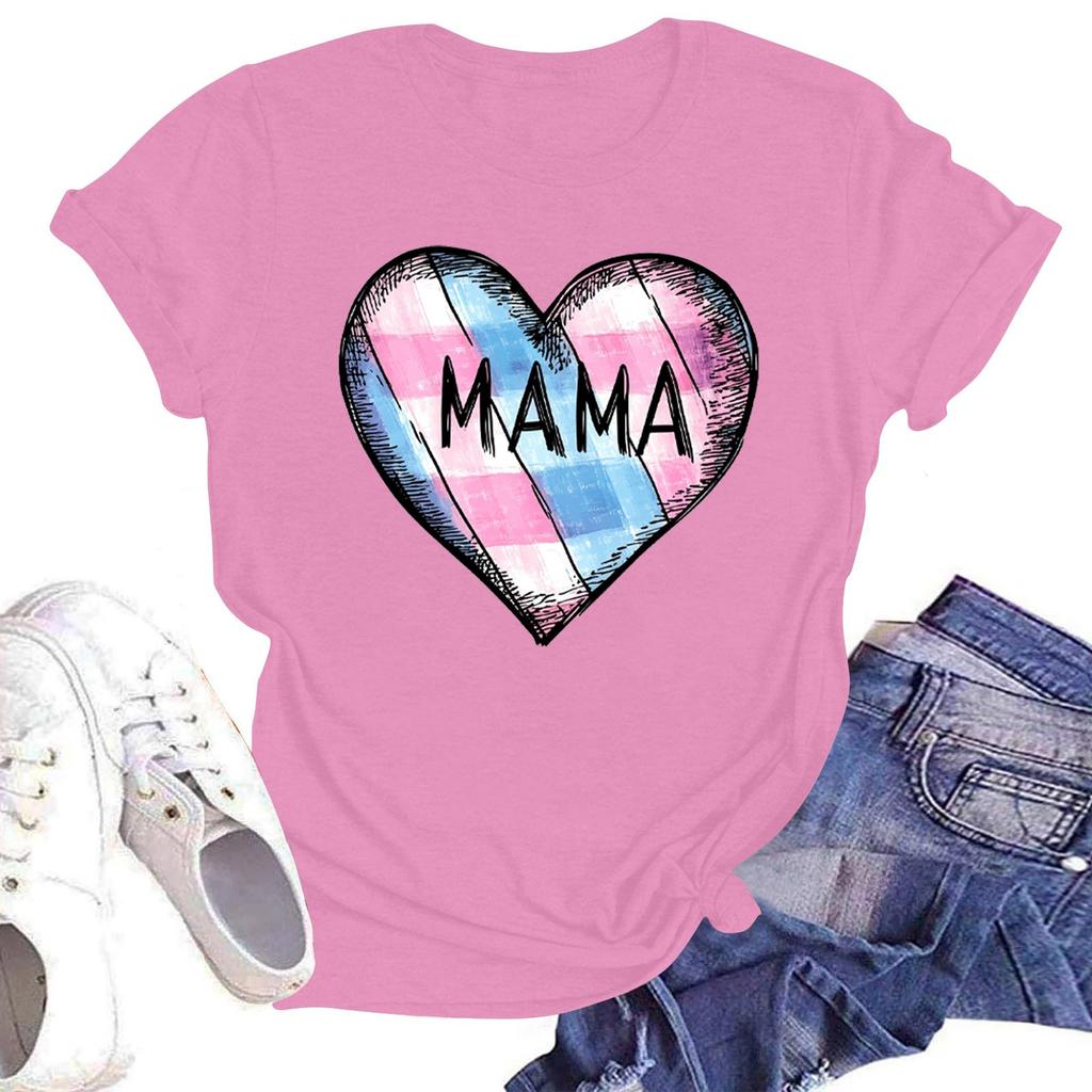 Женская повседневная футболка с круглым вырезом и короткими рукавами с принтом