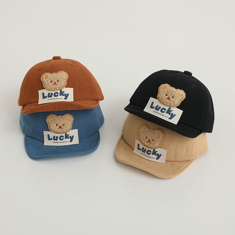 Spring Autumn Thin Baby Boy Duckbill Hat Cute Bear Baseball Cap Casual Versatile Children Sun Hat