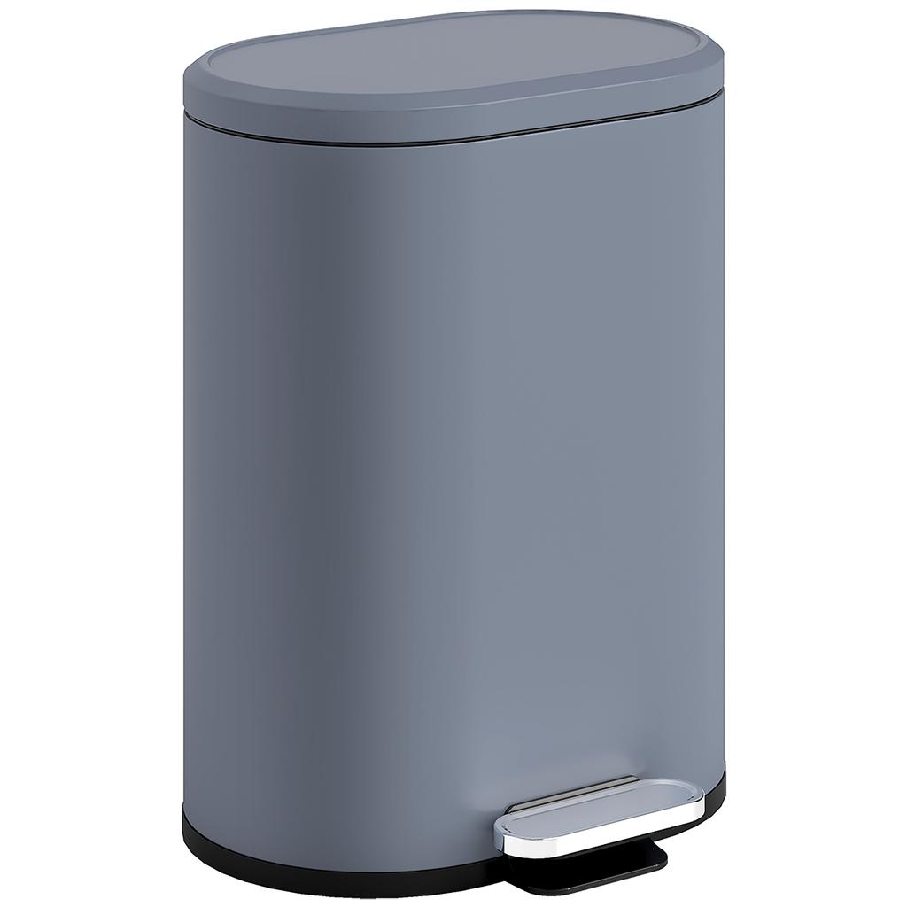 30 L Modern Curved Kitchen Bin - Grey