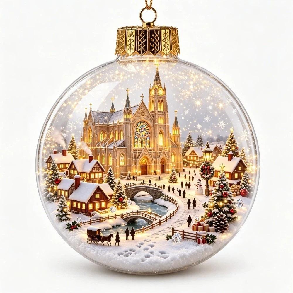Shatterproof Light-Up Hanging Ball Ornaments LED Christmas Tree Globe Decor Outdoor Decor