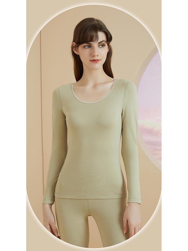 Aoweizi Бесшовная термосамосогревающаяся зимняя рубашка - Большой размер Базовый слой для ухода за кожей