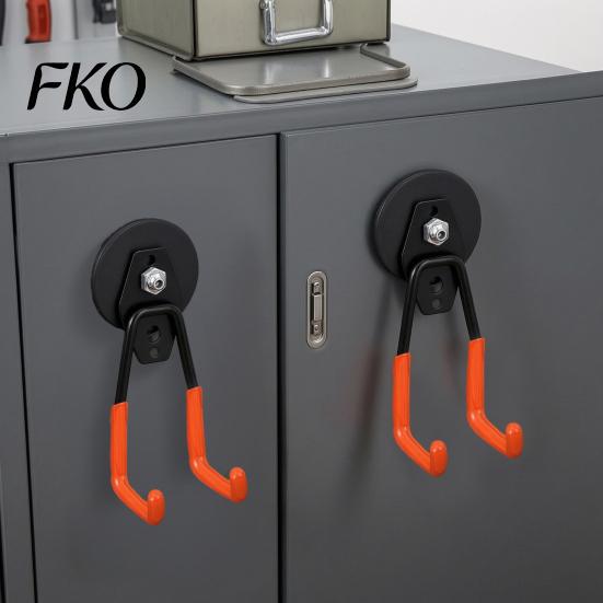 16/35/70 Pound Capacity Magnetic Hooks Double-Claw Hook, Anti-Slip Rubber Coated Garage Hooks, Heavy Powerful Tool Duty Universal for Garden