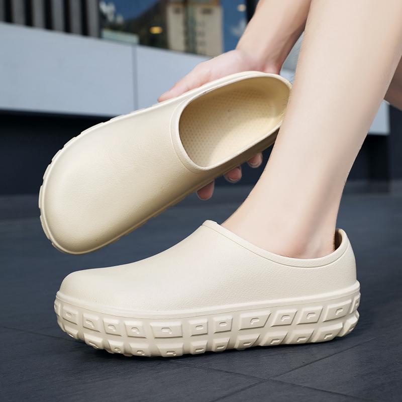 Original Kitchen Shoes Men Clogs Outdoor Plaltfotm Casual Waterproof Rain Shoes Non-slip Restaurant Work Oil-proof Chef Shoes