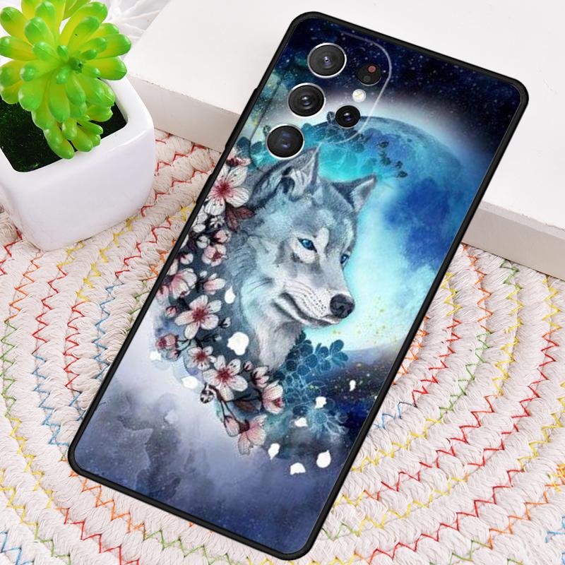 Moonlight of the Wolf Silicone Phone Case For Samsung Galaxy note 10 pro S26 S25 S24 S23 S22 S21 Plus S25Ultra Capa Cover