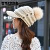 Вязаная шапка, женские зимние шапки для женщин, женская шапка-бини для девочек, шапки с капюшоном, Femme SnapBack, теплая шерстяная шапка