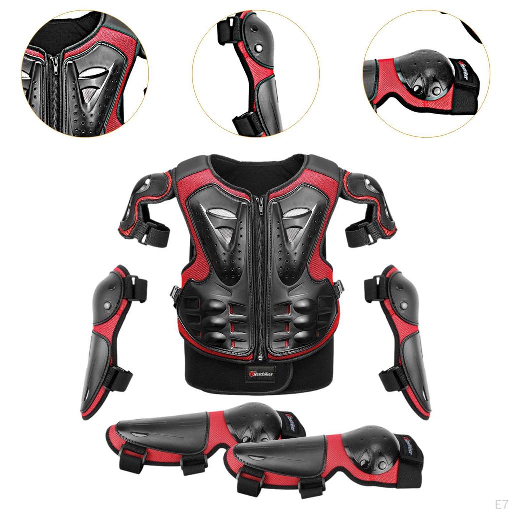 Детский защитный костюм для мотоцикла, защита груди, позвоночника, спины, снаряжение для езды на мотоцикле на открытом воздухе