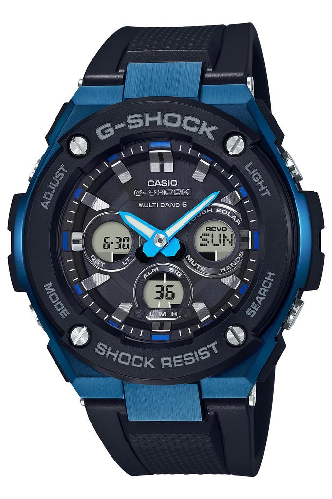 Casio Солнечные часы Черные G-Shock G-STEEL Радиоуправляемые GST-W300G-1A2JF Мужские