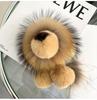 Подлинный мех енота и кролика рекс Шарм для сумки «Маленький львенок» - Милая плюшевая кукла Модный женский аксессуар