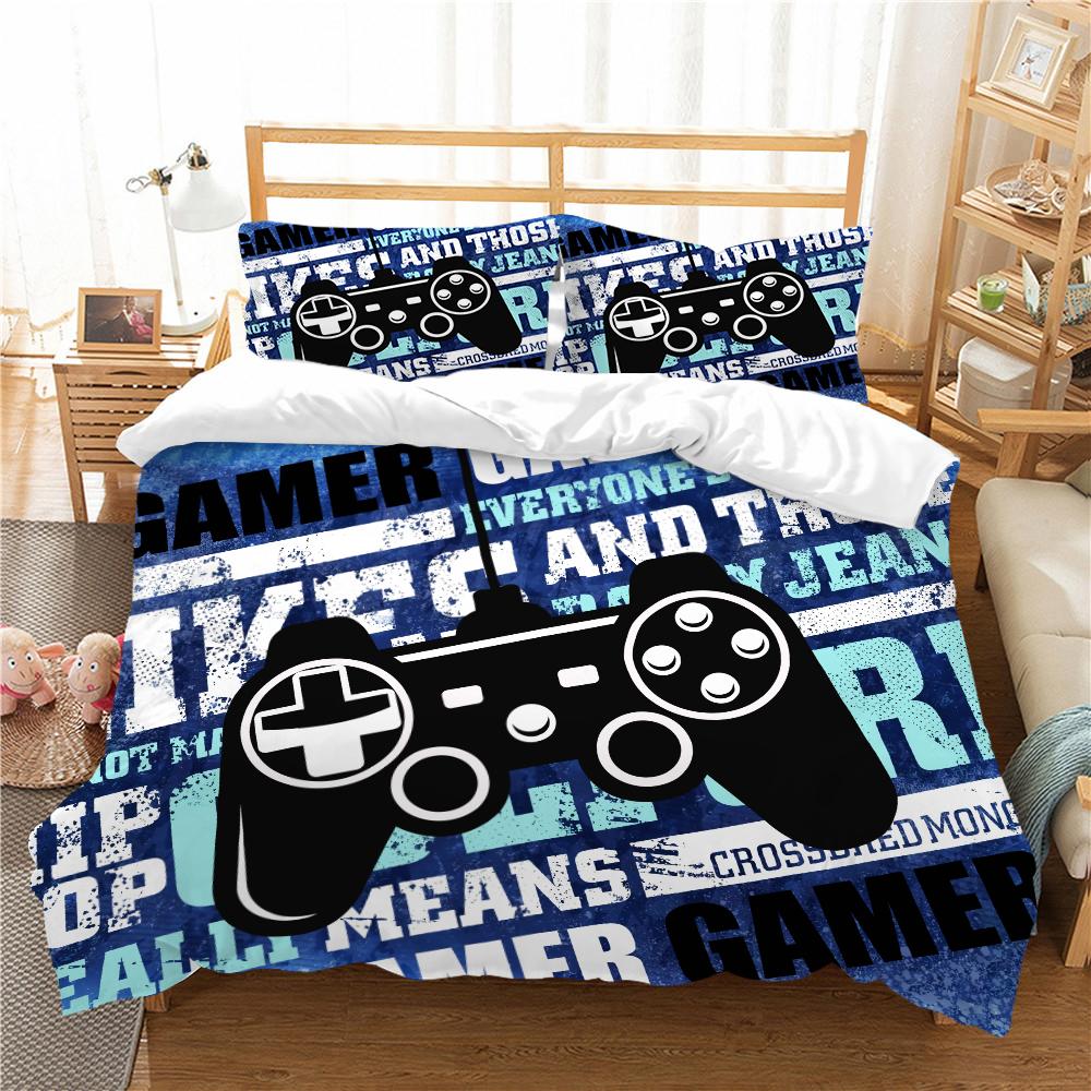 Комплект постельного белья с 3D игровой мышью, игровой плеер, пододеяльник, односпальная/двуспальная кровать, полноразмерная молния, мягкое и удобное украшение для дома