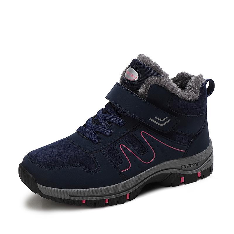Middle-aged and Elderly Walking Shoes Large Size Winter Velvet Elderly Shoes Cotton Shoes High-top Warm Parents Casual Sports Shoes