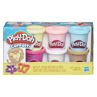 Тесто Hasbro Play-Doh с блестками конфетти, разноцветные, 336г, корейские игрушки