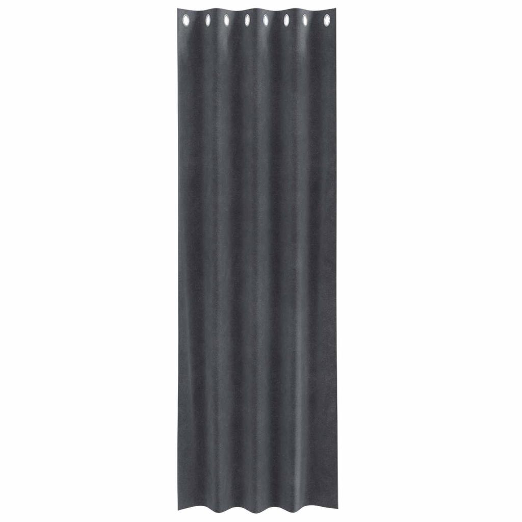Blackout Curtains 2 pcs Light Grey 140 x 245 cm Velvet