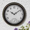 62KD 12-дюймовые Ретро Настенные Часы Термометр Подвесные Часы Времени Декоративные Поделки
