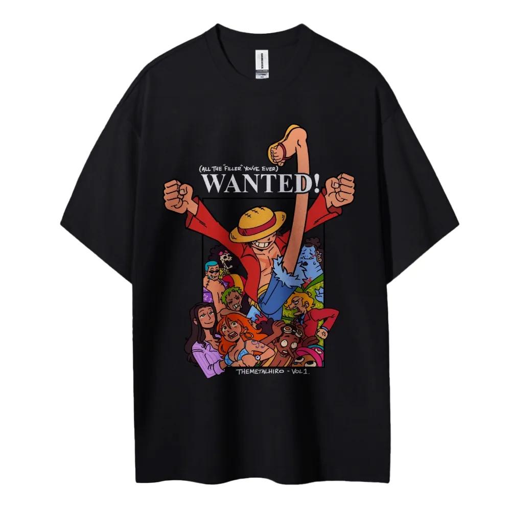 Футболка МУЖСКАЯ ONE PIECE 100% Хлопок Повседневная С Круглым Вырезом С Коротким Рукавом Одежда Летняя Спортивная Повседневная Футболка с Коротким Рукавом