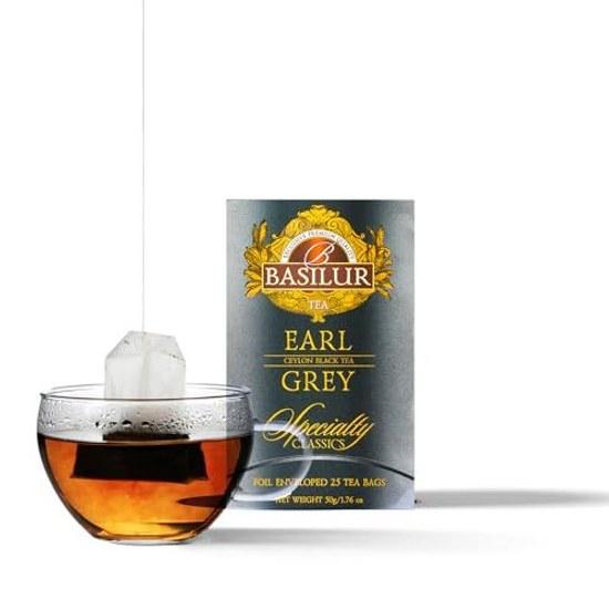 Basilur TeaBlack Tea BagsEarl Grey 25 Bags Ceylon Iced Black Bergamot Life Cold Brew70177