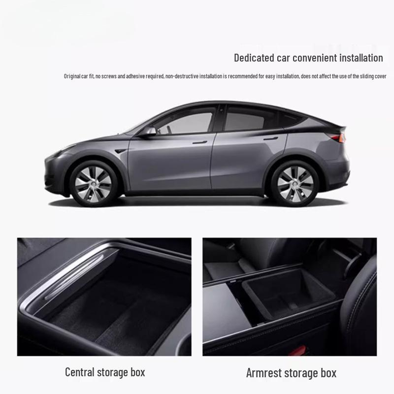 Совместим с Tesla Model 3/Y Обновленный органайзер-лоток для подлокотника центральной консоли