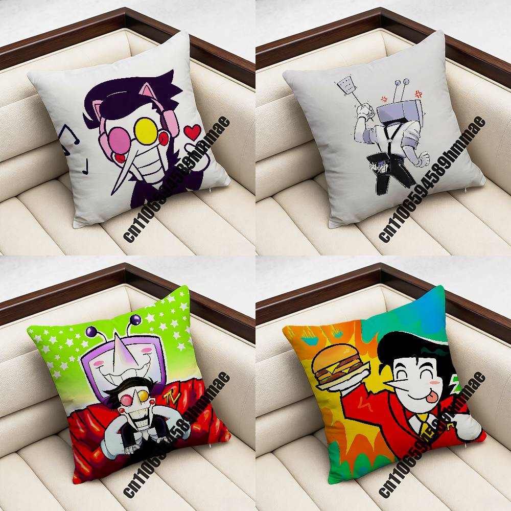 Game DDeltarune Spamton Throw Pillow Case Sham For xcm xcm Square Home Pillowcase Cushion Cover