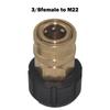 Quick Connector To M22 14/15 3/8 5000psi Adapter Brass