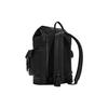 Coach Hudson 30 Solid Color Flap Drawstring Closure Internal Zipper Pocket Natural Grain Leather Backpack Men backpack Black CB837-QBBK