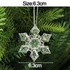 5pcs Christmas Hanging Pendants Crystal Acrylic Snowflake Elk Xmas Tree Ornaments Navidad Home Decorations 2027 New Year Gift