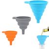 3Pcs Silicone Funnel Set Collapsible Kitchen Funnels Large Medium Small Funnels for Liquid Transfer Heat Resistant Bottling Kitchen Gadgets