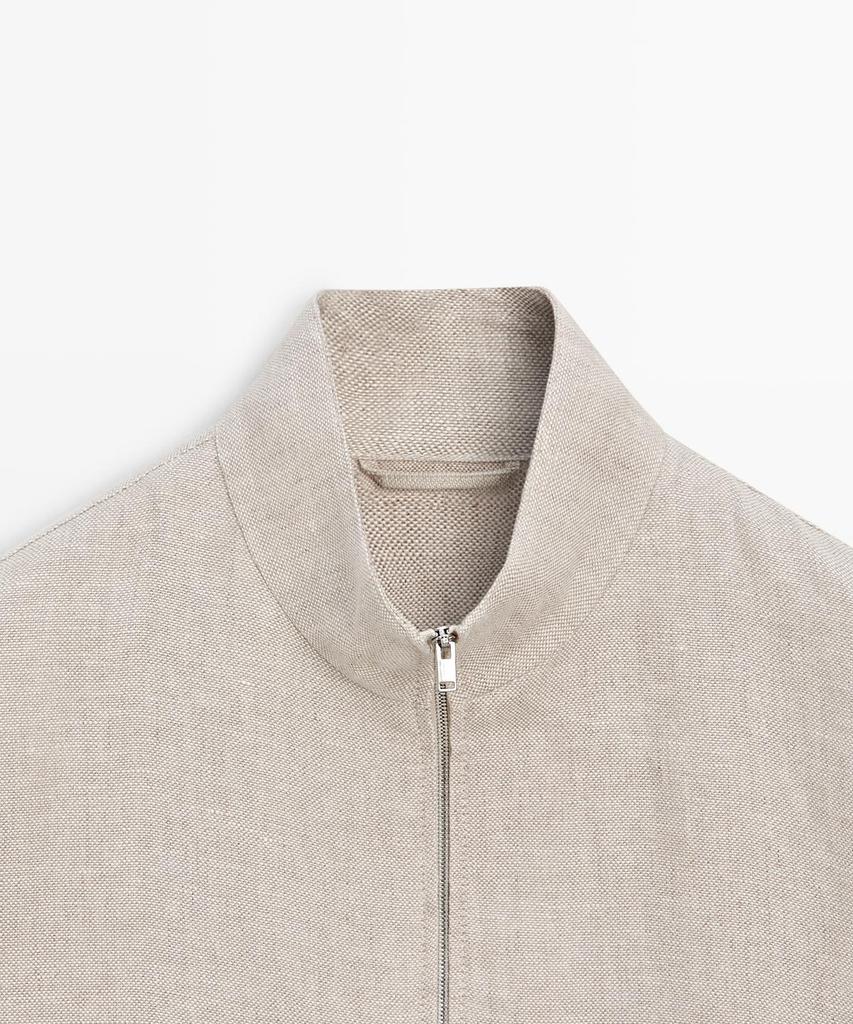 Massimo Dutti 100% Linen Total Look Pocket Jacket