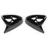 Пара Накладка на зеркало заднего вида Защита Корпус Стиль рога Подходит для MK7 MK7.5 GTD R 2013 2020Черный