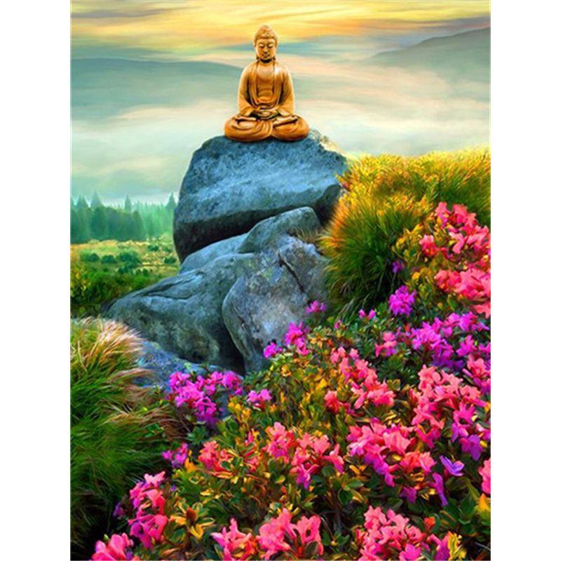 Diamond Painting Kit Buddha Rhinestones 5D DIY Diamond Embroidery Craft Cross Stitch Religion Mosaic Handmade Gift Home Decor