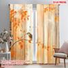 2pcs,2D Plane Printing Pattern Curtains Autumn Songbird 100% Polyester (without Rod) All Seasons Perfect for Bedroom Living Room