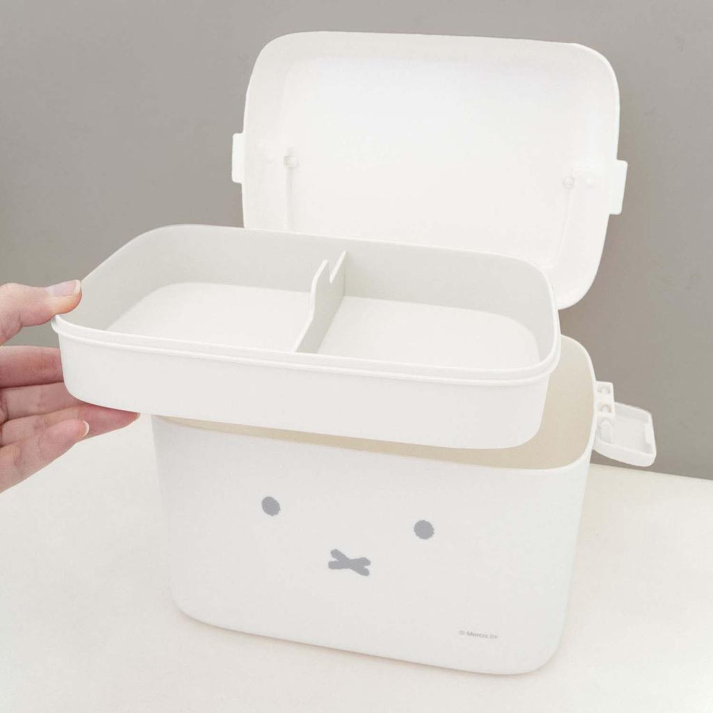 Органайзер Okato Miffy с разделительным лотком для удобного хранения мелких предметов, ширина x высота x глубина 16 см, ручка, 23,5 см 15,7 см