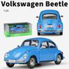Масштаб 1/24 Welly Volkswagen Beetle, модель автомобиля из сплава, литье под давлением, металлические игрушечные автомобили, модель автомобиля, коллекция высокой имитации, детские подарки