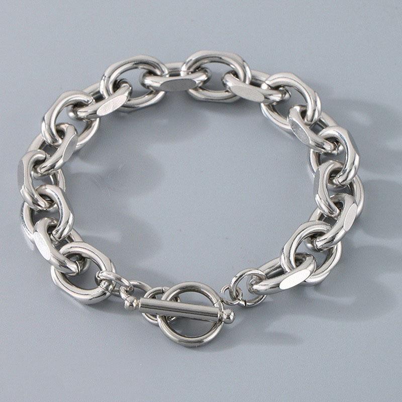 Браслет ручной работы, сделай сам, японская пряжка-лобстер, отделка О-цепочкой, OT-пряжка, нержавеющая сталь, мужское и женское ожерелье