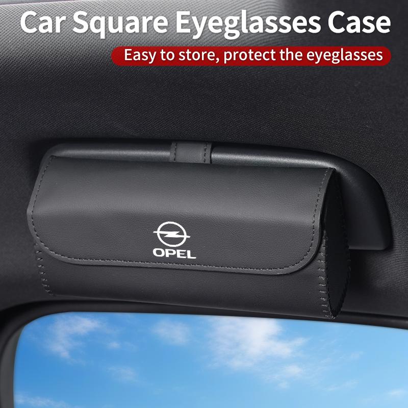 AAAYR1 Car Sunshade Glasses Storage Box Sunglasses Protective Box Holder For Opel Corsa Astra Insignia Vectra Zafira Meriva Mokka