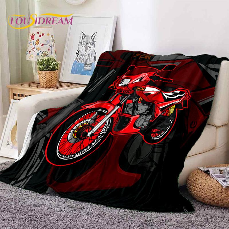Motocross Motorcycle Soft Blankets,Keep Warm Throw Blanket Comfortable Blanket for Picnic Beds Sofa Home Bedroom Hiking Gift