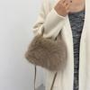 Autumn and Winter New Furry Bag Fur Crossbody Shoulder Strap Plush Bag Versatile Large Capacity Handbag for Women