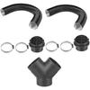 Diesel Parking Heater Set, TZUTOGETHER 75Mm Warm Heater Duct Pipe, Air Outlet, Y-Type Elbow & Clamps