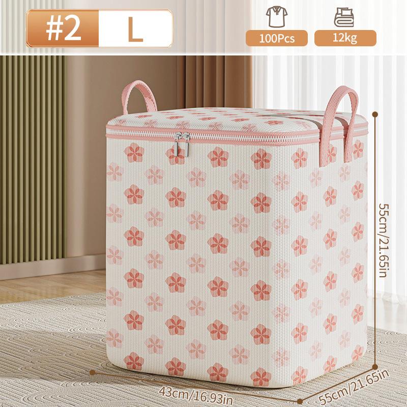 Foldable Storage Bag Clothes Storage Bag Wardrobe Dustproof Closet Organizer Organizer With Handle Quilt Blanket Pillow Storage